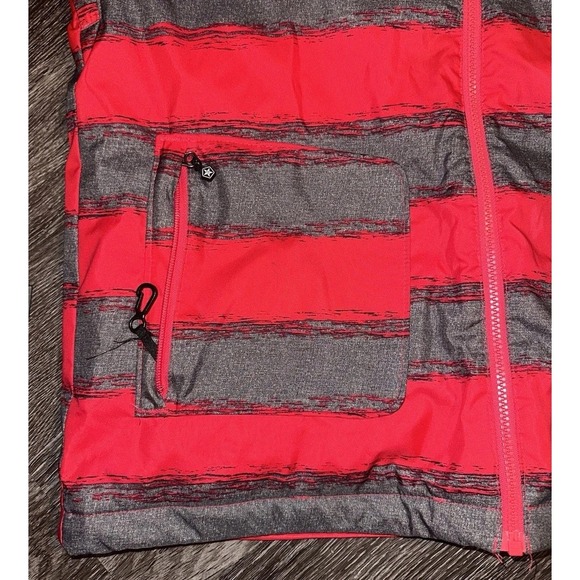 Sessions Terrain Recco Womens Sz XL Red Gray Stripe Jane Heather Snowboard Coat - Picture 5 of 16